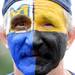 Michigan fan Rich Moore, of Lincoln Park, shows off his Wolverine spirit with face paint while tailgating before the start of the season home opener against Central Michigan at Michigan Stadium on Saturday, August 31, 2013. Melanie Maxwell | AnnArbor.com